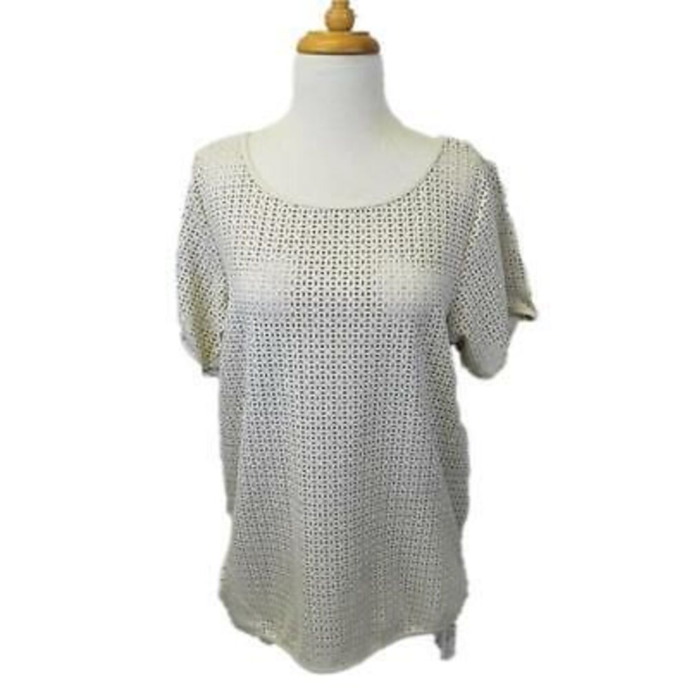Insight M Off White Boxy T Shirt Laser Cut Microsuede Y2K NWT Sheer Minimalist